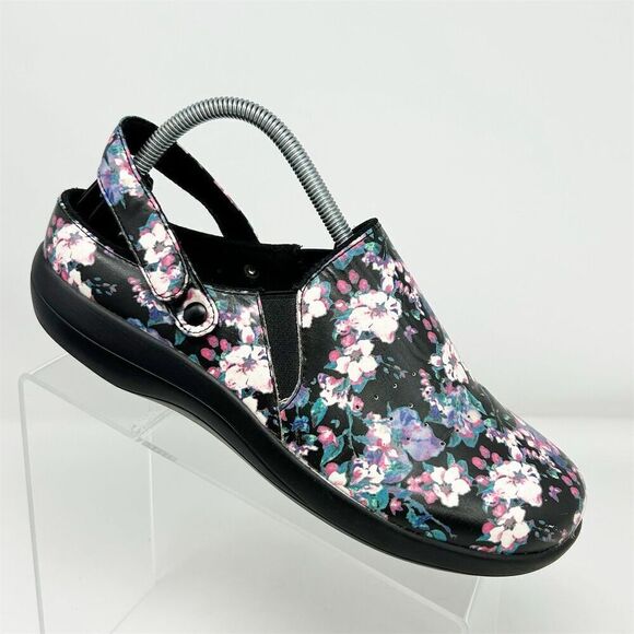Alegria Women's Skillz Decorum Floral Slingback Clogs Size 39 (US Size 9) - Picture 1 of 14